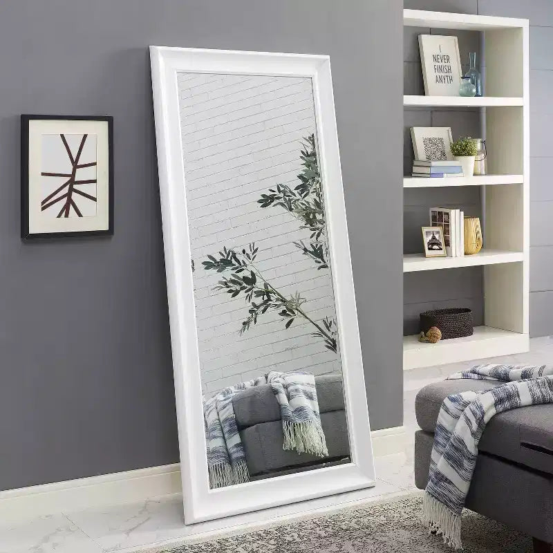 Espejo de pie de cuerpo entero con marco de 65x31, espejo grande para dormitorio, sala de estar o vestidor