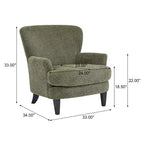 Sillón Club Tapizado en Bouclé Contemporáneo