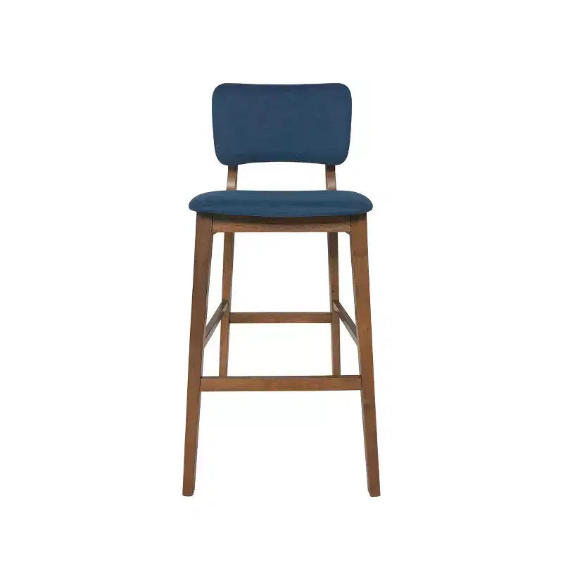 Taburetes de bar de madera de 30.5 pulgadas, tapizados en tela de estilo moderno de mediados de siglo Tally (juego de 2)