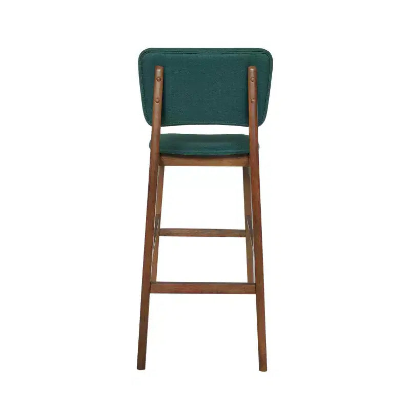 Taburetes de bar de madera de 30.5 pulgadas, tapizados en tela de estilo moderno de mediados de siglo Tally (juego de 2)