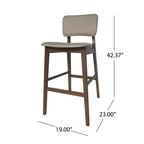 Taburetes de bar de madera de 30.5 pulgadas, tapizados en tela de estilo moderno de mediados de siglo Tally (juego de 2)