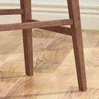 Taburetes de bar de madera de 30.5 pulgadas, tapizados en tela de estilo moderno de mediados de siglo Tally (juego de 2)