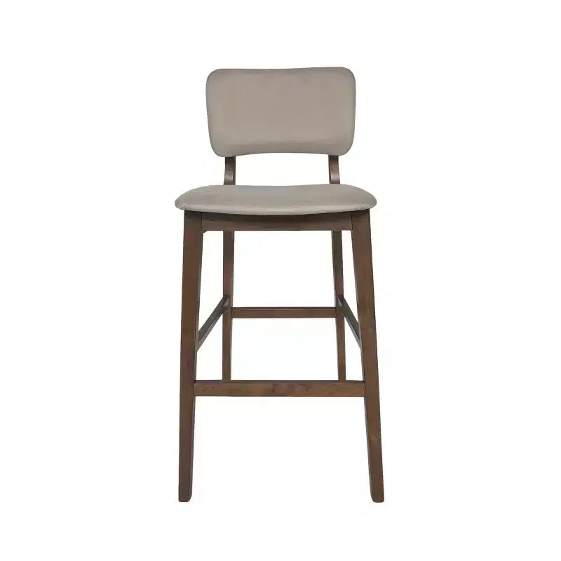 Taburetes de bar de madera de 30.5 pulgadas, tapizados en tela de estilo moderno de mediados de siglo Tally (juego de 2)