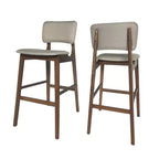 Christopher Knight Home Tally Mid Century Modern Fabric Upholstered Wooden 30.5 Barstools (Set of 2)