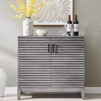 Wood Buffet Cabinet with Storage, 36 W Accent Cabinet with 2 Doors and 2 Shelves-FARATI