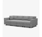 Sofá Cama Modular Terry con Asiento de Almacenamiento (8 Asientos + 8 Laterales)