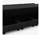 Sofá Cama Modular Terry con Asiento de Almacenamiento (8 Asientos + 8 Laterales)