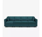 Sofá Cama Modular Terry con Asiento de Almacenamiento (8 Asientos + 8 Laterales)