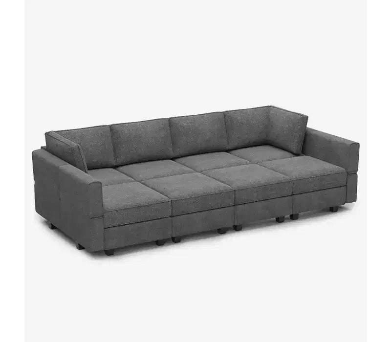 Sofá Cama Modular Terry con Asiento de Almacenamiento (8 Asientos + 8 Laterales)