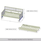 Cama nido doble de madera con cama auxiliar