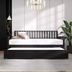 Cama nido doble de madera con cama auxiliar