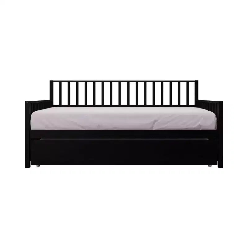 Cama nido doble de madera con cama auxiliar