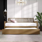 Cama nido doble de madera con cama auxiliar