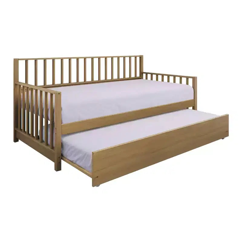 Cama nido doble de madera con cama auxiliar