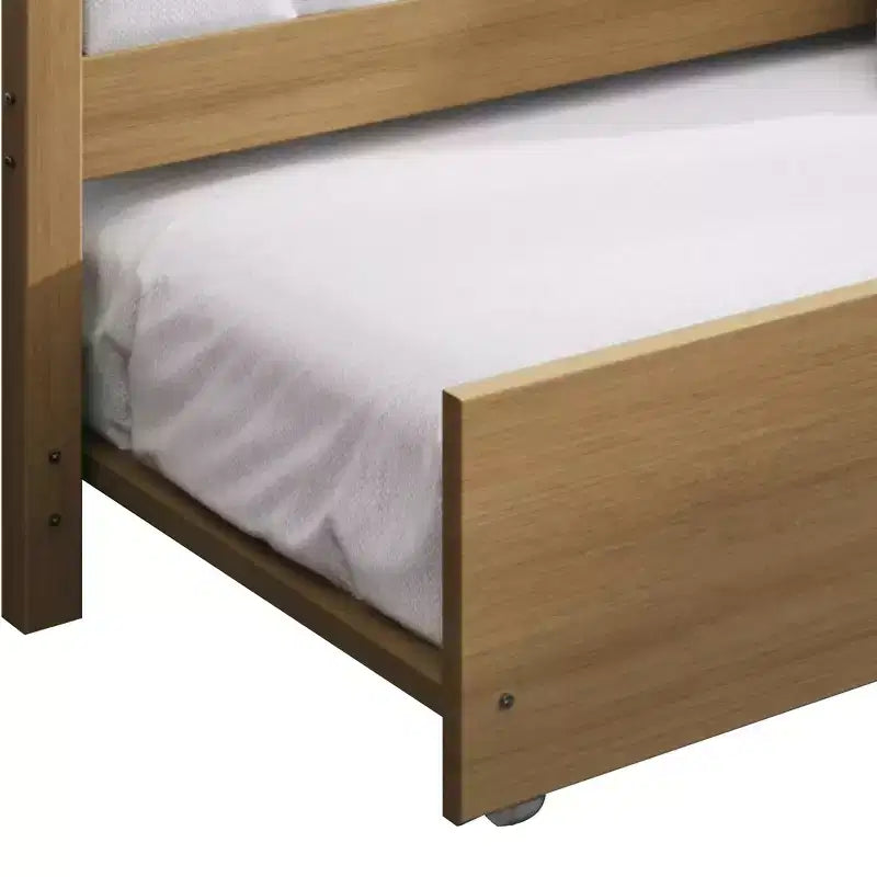 Cama nido doble de madera con cama auxiliar