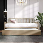 Cama nido doble de madera con cama auxiliar