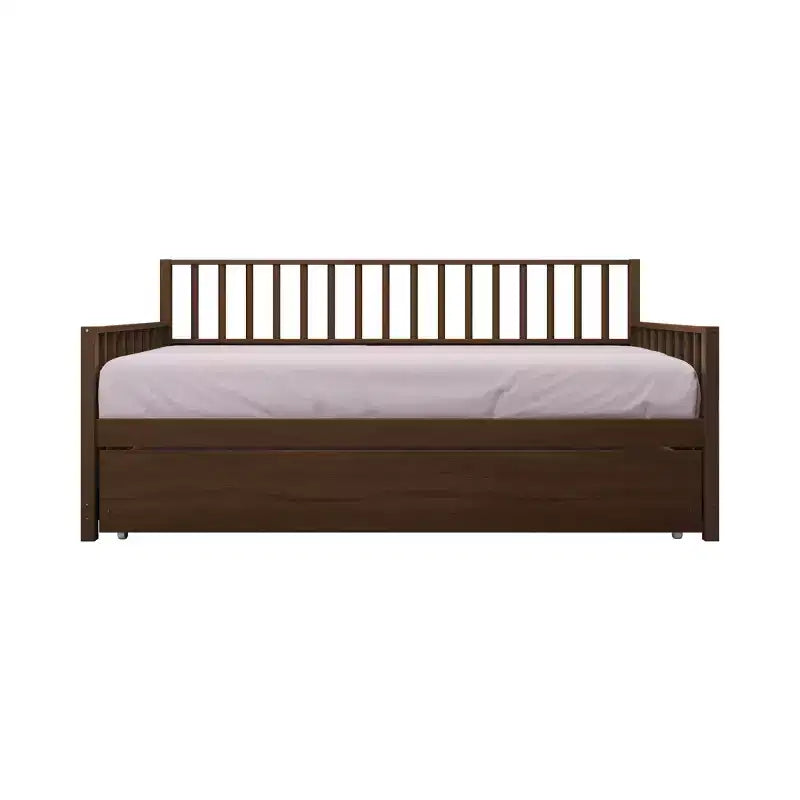 Cama nido doble de madera con cama auxiliar