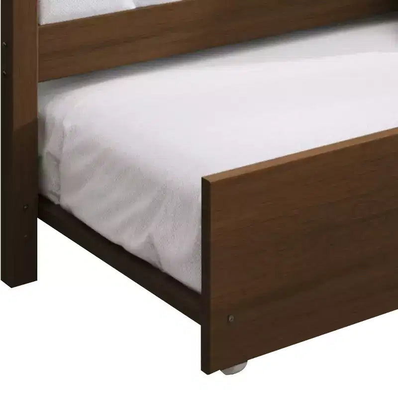 Cama nido doble de madera con cama auxiliar