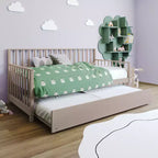 Cama nido doble de madera con cama auxiliar