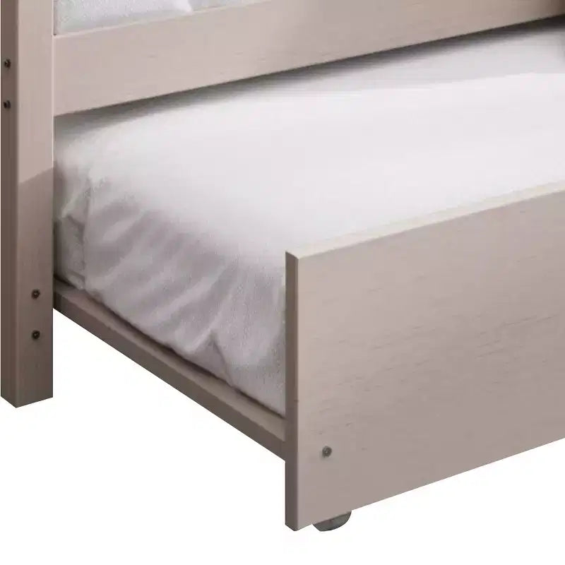 Cama nido doble de madera con cama auxiliar