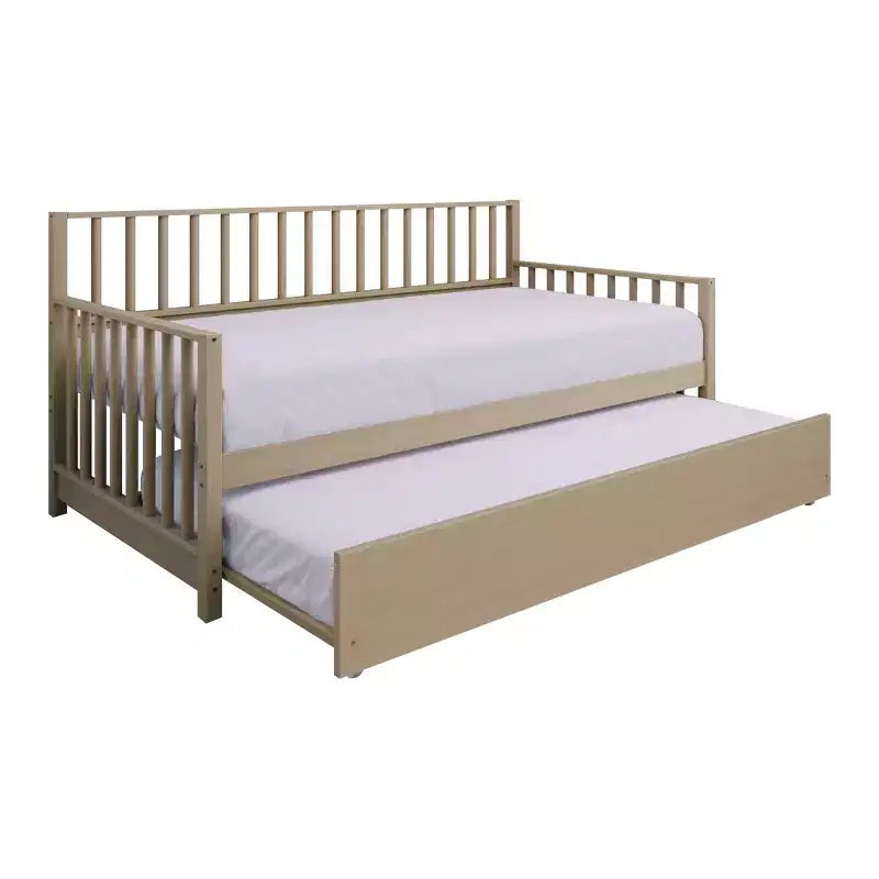 Cama nido doble de madera con cama auxiliar