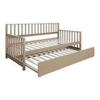 Cama nido doble de madera con cama auxiliar