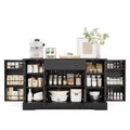 Sideboard Buffet Cabinet with Storage, Credenza Storage Cabinet with Drawer and 4 Doors, Freestanding Coffee Bar for Living Room, Kitchen, Dining Room