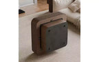 Mesa de centro cuadrada de almacenamiento de 31,5 pulgadas con chapa de madera maciza, estilo moderno, adecuada para salones y dormitorios, Nogal