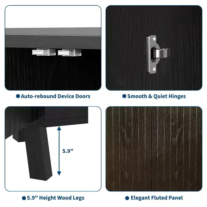 Armario esquinero, mueble de almacenamiento esquinero triangular de estilo rústico de 3 niveles con puerta estriada y estante ajustable, armario auxiliar de 80 cm que ahorra espacio para cocina
