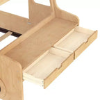 Cama de suelo individual/matrimonial con diseño de coche, cama de coche de madera con cajones, ventana y escritorio para niños