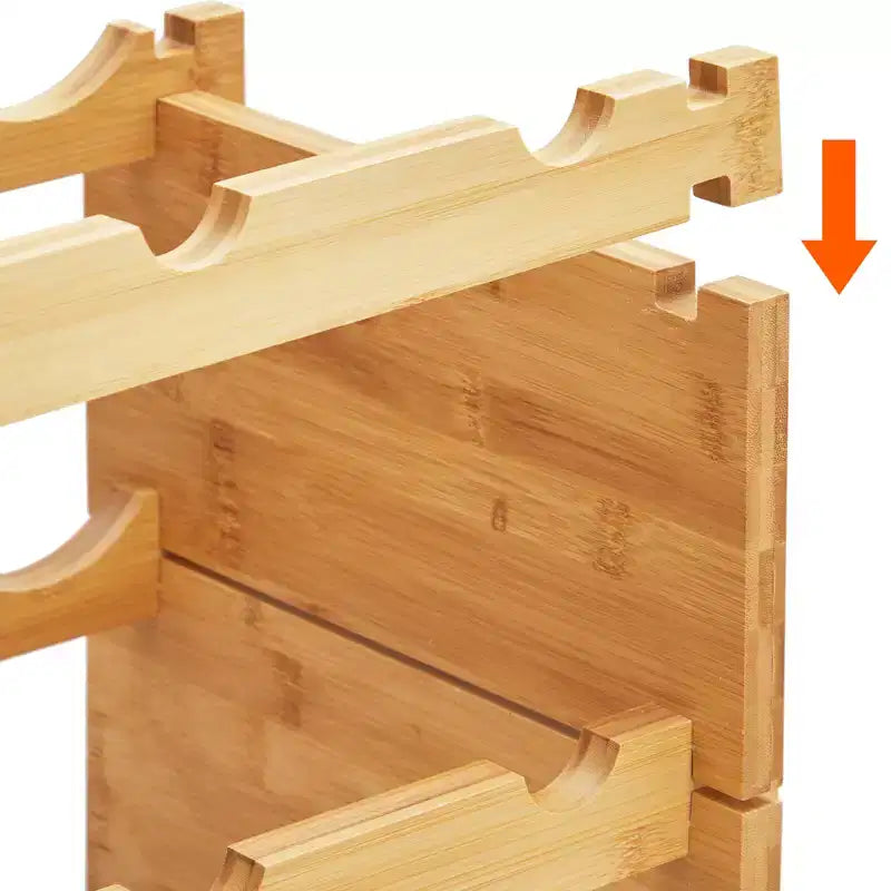 Botellero apilable para 36 botellas, almacenamiento de madera maciza de 4 niveles, de pie para suelo y encimera, perfecto para cocina, bar y armario, diseño antivuelco