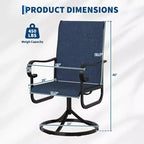 Sillas, juego de 2, sillas mecedoras de comedor con tela Textilene para todo tipo de clima, asiento mecedora para terraza con respaldo alto para patio trasero, piscina