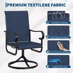 Sillas, juego de 2, sillas mecedoras de comedor con tela Textilene para todo tipo de clima, asiento mecedora para terraza con respaldo alto para patio trasero, piscina