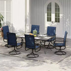 Sillas, juego de 2, sillas mecedoras de comedor con tela Textilene para todo tipo de clima, asiento mecedora para terraza con respaldo alto para patio trasero, piscina