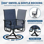 Sillas, juego de 2, sillas mecedoras de comedor con tela Textilene para todo tipo de clima, asiento mecedora para terraza con respaldo alto para patio trasero, piscina