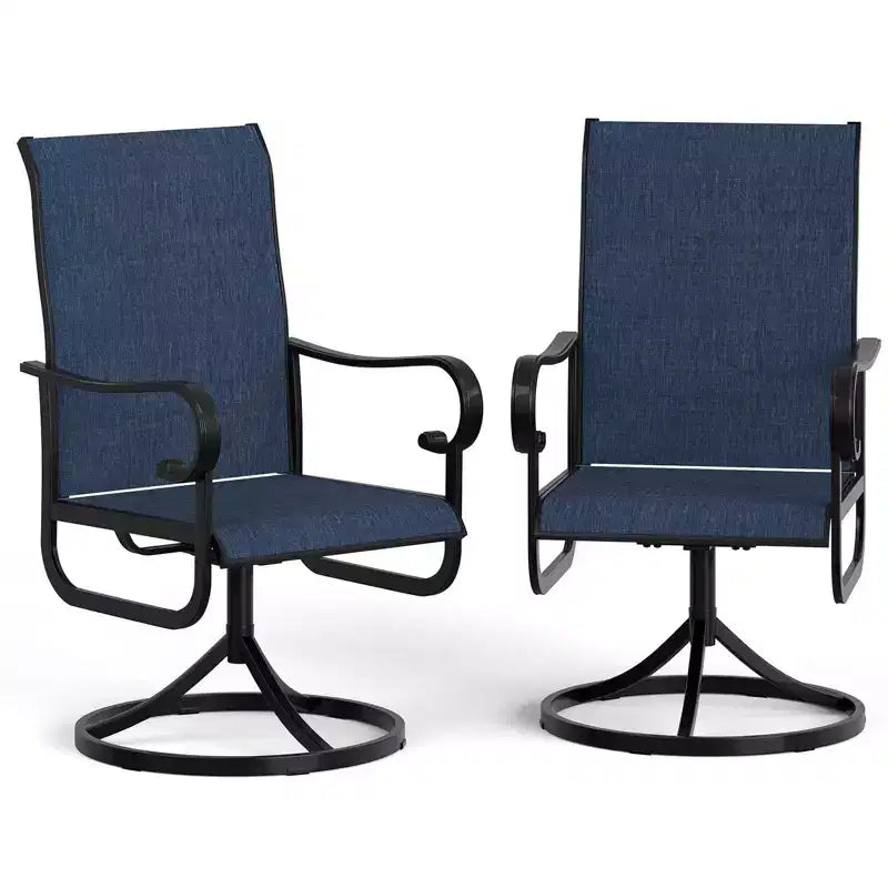 Sillas, juego de 2, sillas mecedoras de comedor con tela Textilene para todo tipo de clima, asiento mecedora para terraza con respaldo alto para patio trasero, piscina