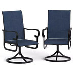 Sillas, juego de 2, sillas mecedoras de comedor con tela Textilene para todo tipo de clima, asiento mecedora para terraza con respaldo alto para patio trasero, piscina