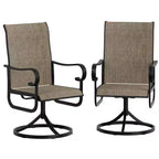 Sillas, juego de 2, sillas mecedoras de comedor con tela Textilene para todo tipo de clima, asiento mecedora para terraza con respaldo alto para patio trasero, piscina