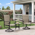 360Swivel Chairs Set of 2, Rocking Dining Chairs with All-Weather Textilene Fabric, Deck Rocker Seat with High Back for Backyard, Poolside