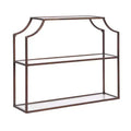 Kate and Laurel Bruillet Wood Ottoman Tray