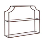 Kate and Laurel Bruillet Wood Ottoman Tray