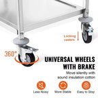 Carrito utilitario de cocina rodante de alambre de 3 niveles, capacidad de 450 libras, cesta de 80 mm con revestimiento de PP, 6 ganchos y asa curva para interiores y exteriores