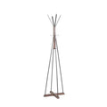 Clihome Reclaimed Wood Metal Coat Rack Freestanding with 8 Hooks for Bedroom Living Room