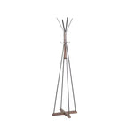 Clihome Reclaimed Wood Metal Coat Rack Freestanding with 8 Hooks for Bedroom Living Room