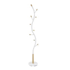 Perchero de pie moderno con forma de rama, 9 ganchos, 190 cm, metal y madera