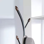 Perchero de pie moderno con forma de rama, 9 ganchos, 190 cm, metal y madera