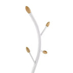 Perchero de pie moderno con forma de rama, 9 ganchos, 190 cm, metal y madera