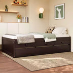 Cama de plataforma individual/matrimonial con nido, 2 cajones y estación de carga, estructura de cama de madera maciza