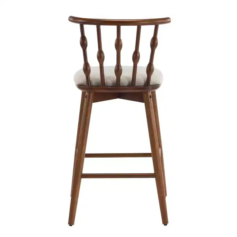 Taburetes tapizados modernos de madera de caucho (juego de 4)