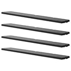 Suncast 4 Pack Horizontal/XL Vertical Shed Shelf Kit Wall Outdoor Storage, Black